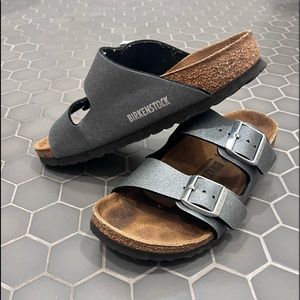 Arizona Pewter Metallic Double Strap